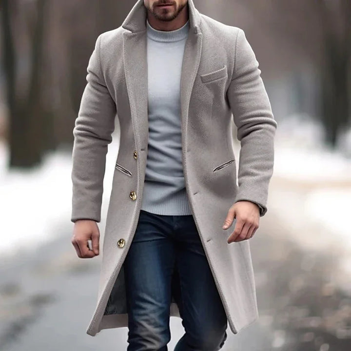 Máximo | Lujoso abrigo largo de invierno para hombres