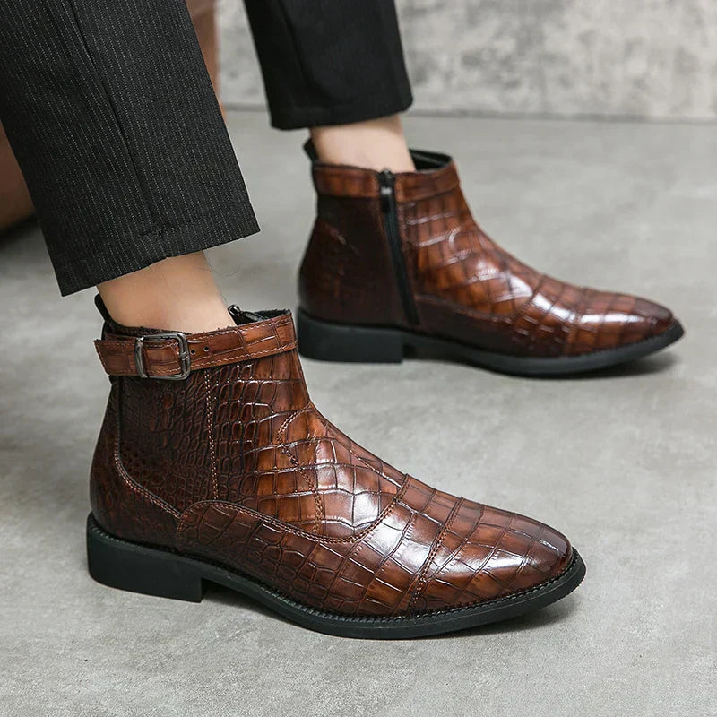 Laurent | Botas de cuero con hebilla