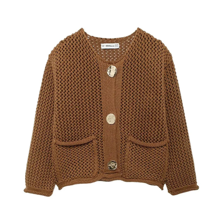 Viola | Chaqueta de punto con botones dorados