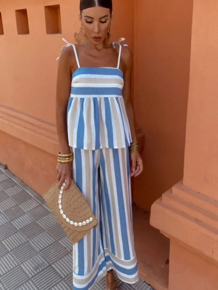 Hanne - Conjunto de pantalones con estampados para el verano