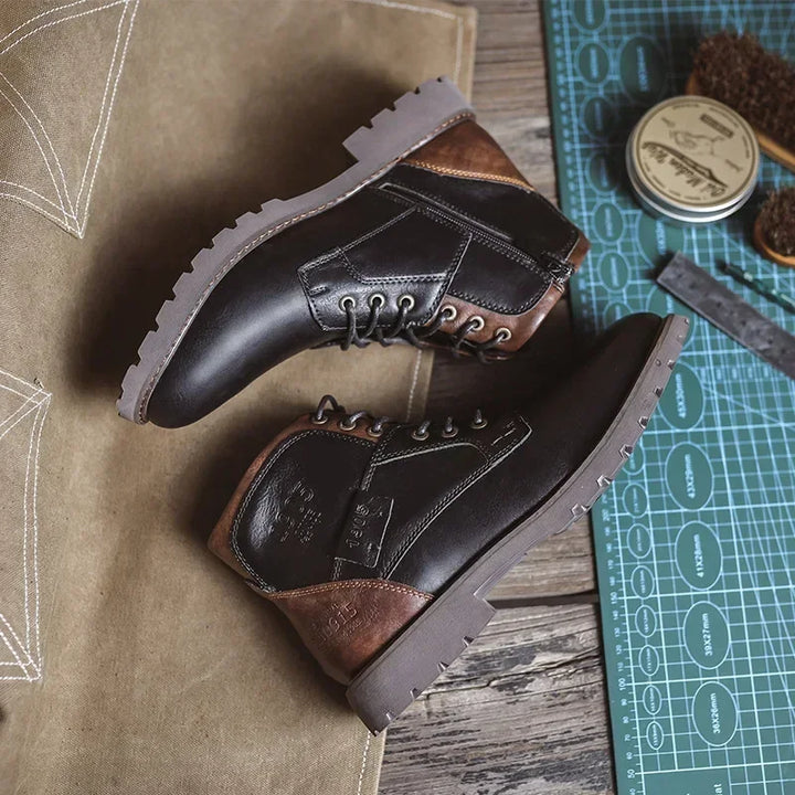 Michel | Botas de cuero casuales de estilo británico para hombres