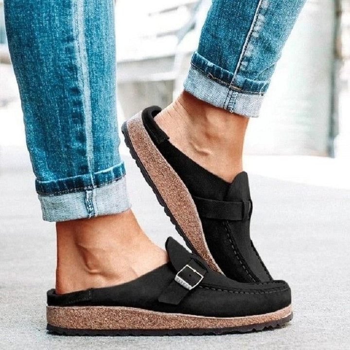 Evi | Zapatillas ortopédicas de madera elegantes