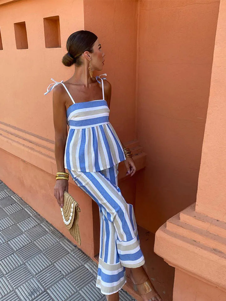 Hanne - Conjunto de pantalones con estampados para el verano