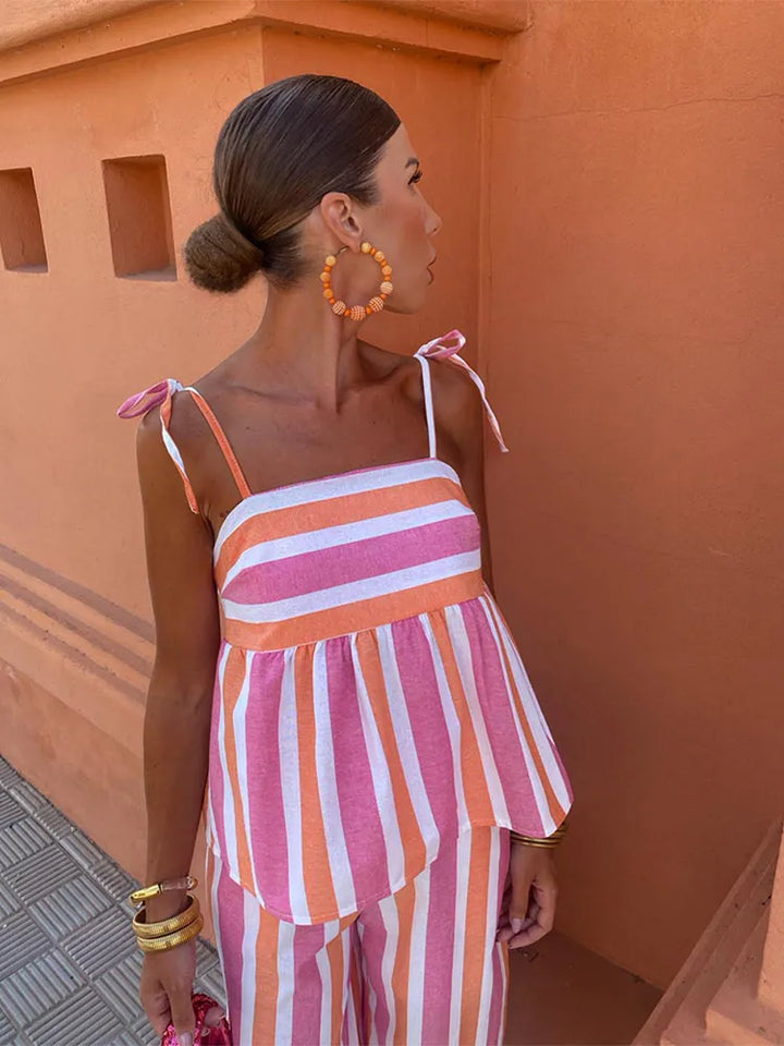 Hanne - Conjunto de pantalones con estampados para el verano