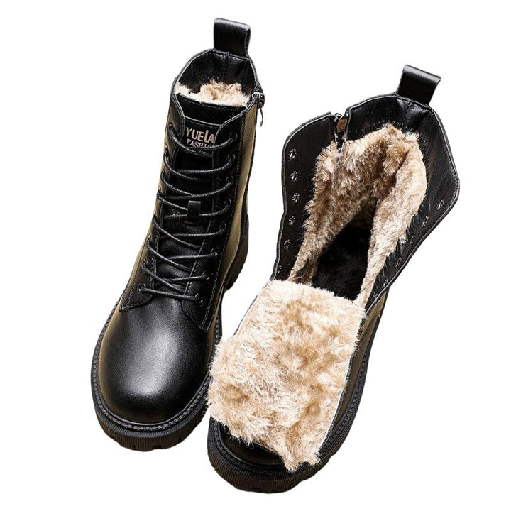 Inés | Botas de invierno de piel negra