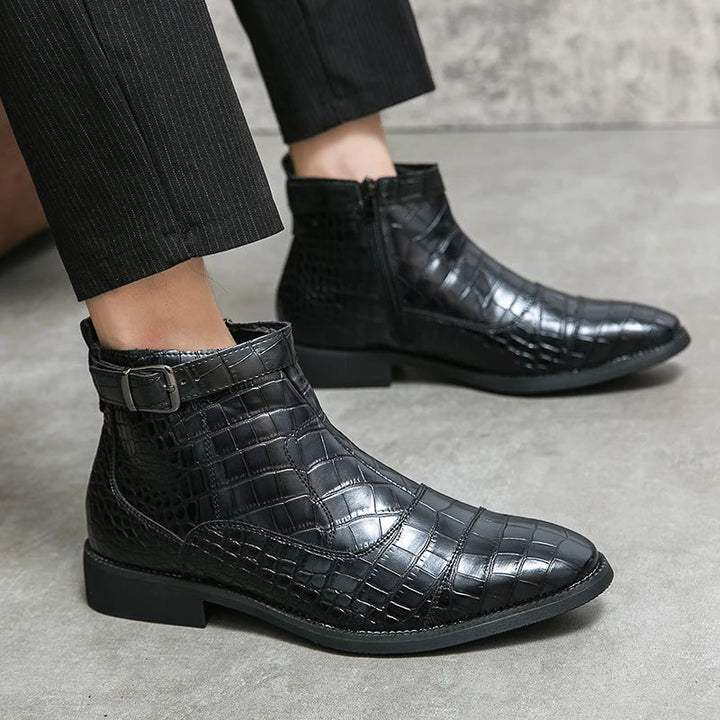 Laurent | Botas de cuero con hebilla