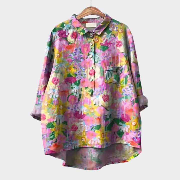 SOFIA | Blusa Oversize con Estampado Floral, Máximo Confort Diario y Estilo Radiante para Cada Ocasión