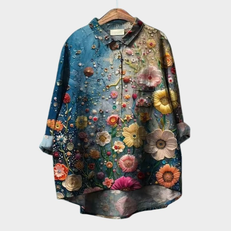 SOFIA | Blusa Oversize con Estampado Floral, Máximo Confort Diario y Estilo Radiante para Cada Ocasión