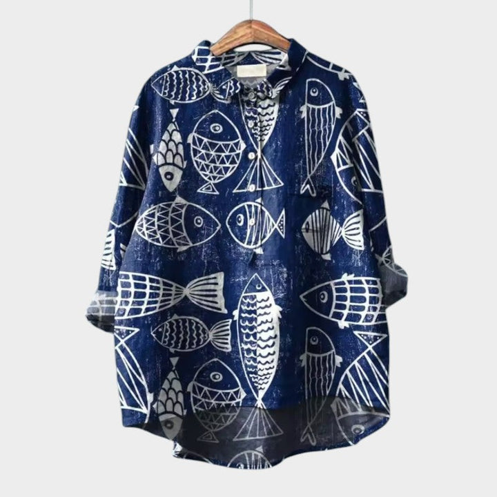 LUCIANA | Blusa Oversize con Gatos Estilizados y Comfort Único para Cada Día