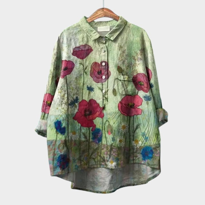 SOFIA | Blusa Oversize con Estampado Floral, Máximo Confort Diario y Estilo Radiante para Cada Ocasión