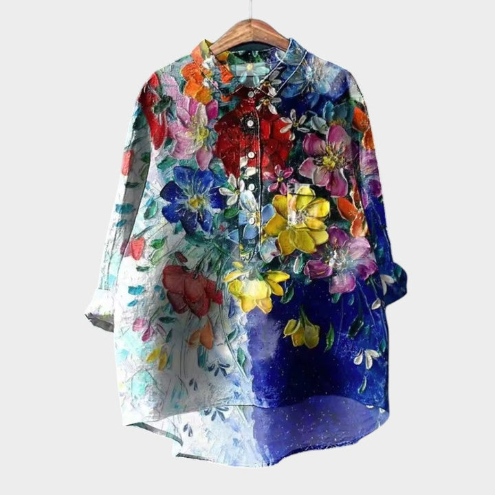SOFIA | Blusa Oversize con Estampado Floral, Máximo Confort Diario y Estilo Radiante para Cada Ocasión