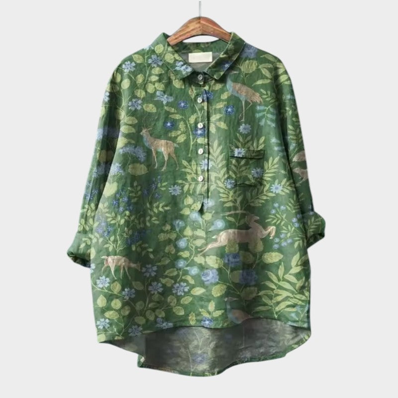 LUCIANA | Blusa Oversize con Gatos Estilizados y Comfort Único para Cada Día