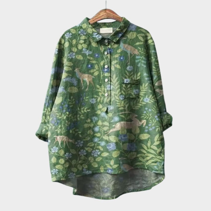 LUCIANA | Blusa Oversize con Gatos Estilizados y Comfort Único para Cada Día