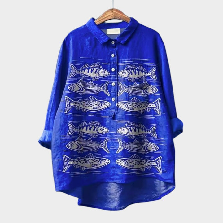 LUCIANA | Blusa Oversize con Gatos Estilizados y Comfort Único para Cada Día