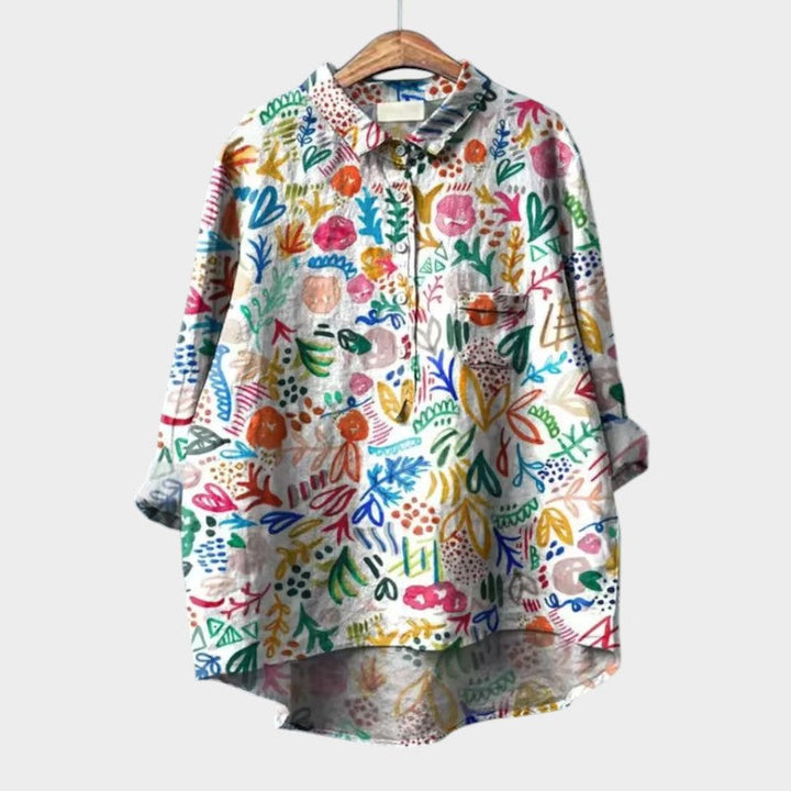 SOFIA | Blusa Oversize con Estampado Floral, Máximo Confort Diario y Estilo Radiante para Cada Ocasión