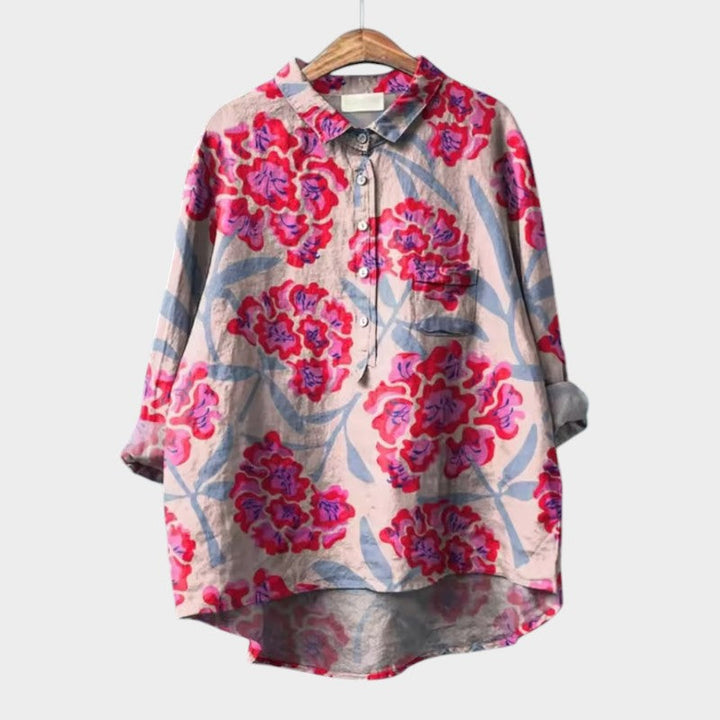 SOFIA | Blusa Oversize con Estampado Floral, Máximo Confort Diario y Estilo Radiante para Cada Ocasión