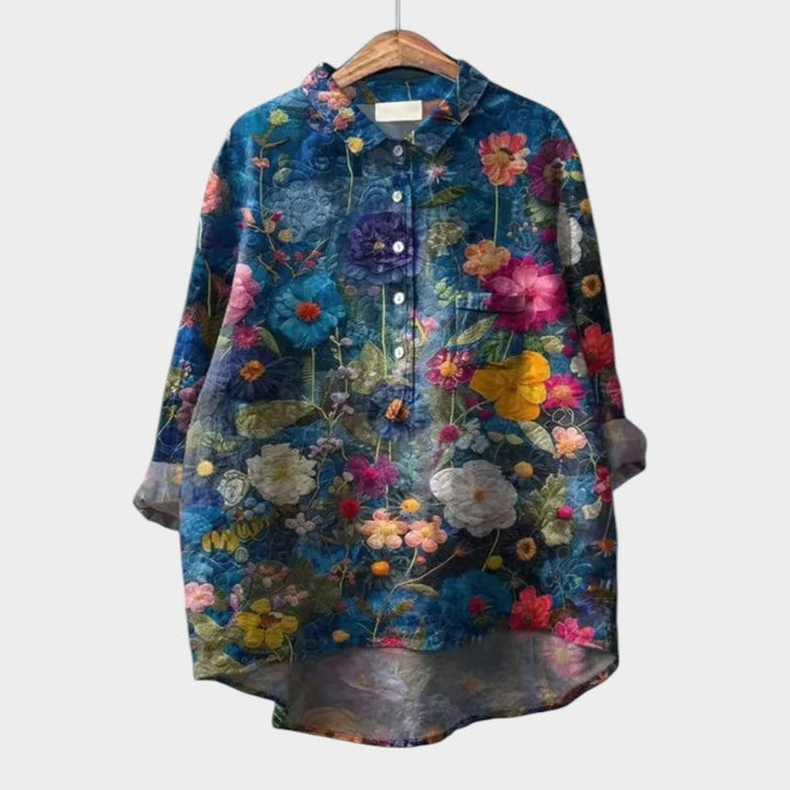 SOFIA | Blusa Oversize con Estampado Floral, Máximo Confort Diario y Estilo Radiante para Cada Ocasión