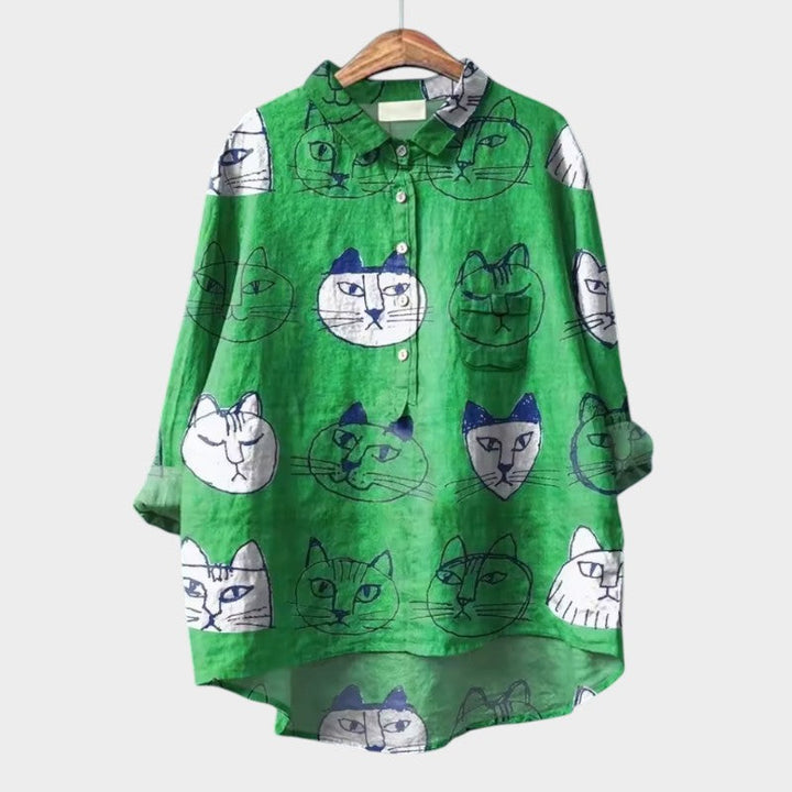 ELISABETTA | Blusa oversize con estampado floral y ajuste cómodo para días sin preocupaciones
