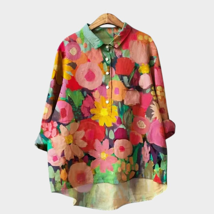 ELISABETTA | Blusa oversize con estampado floral y ajuste cómodo para días sin preocupaciones