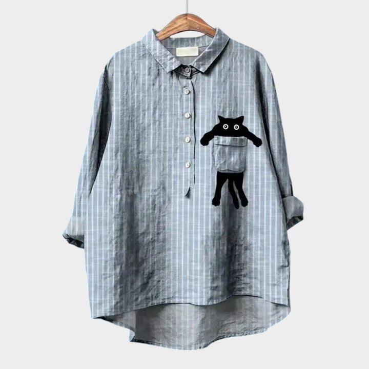 ELISABETTA | Blusa oversize con estampado floral y ajuste cómodo para días sin preocupaciones