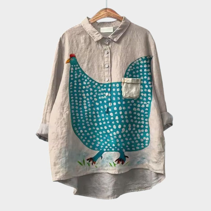 ELISABETTA | Blusa oversize con estampado floral y ajuste cómodo para días sin preocupaciones