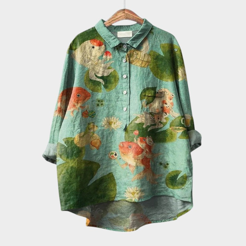 VIOLETTA | Blusa Estampada Oversize con Comodidad Absoluta para Días Soleados