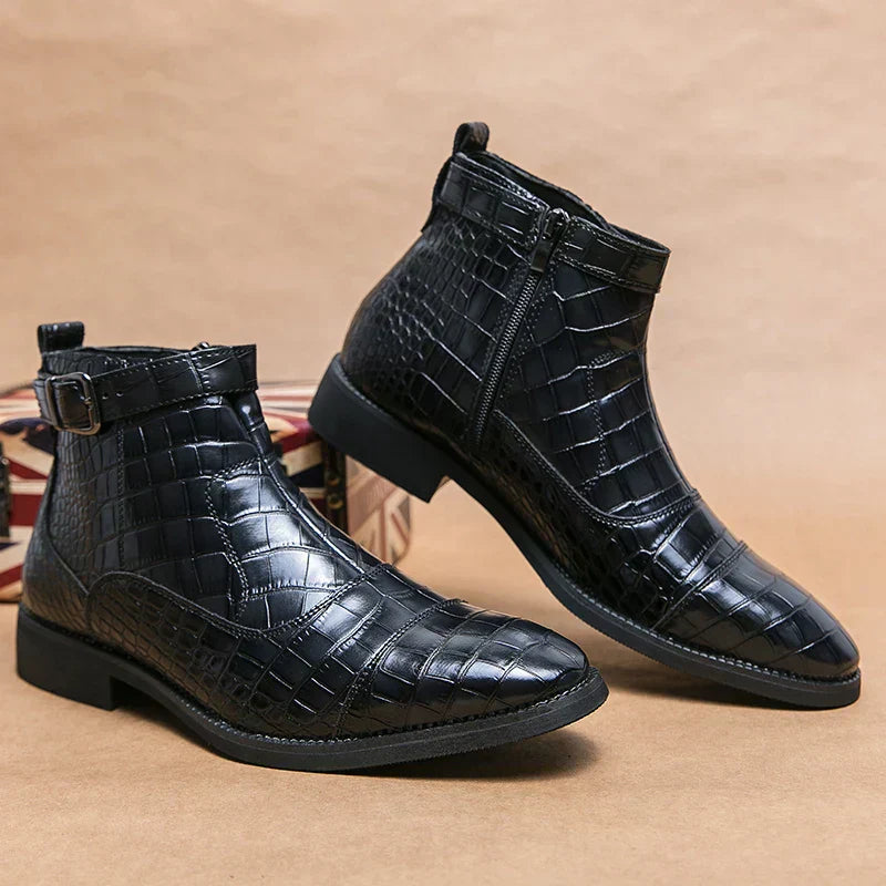 Laurent | Botas de cuero con hebilla