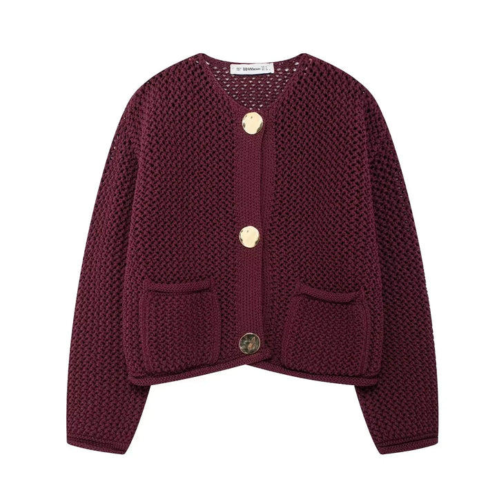 Viola | Chaqueta de punto con botones dorados