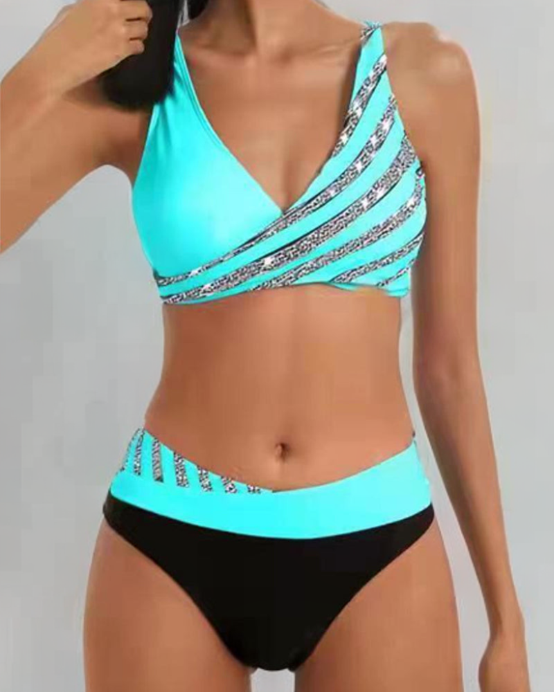 Mona - Biquini de Estampado en Tonalidades Cálidas