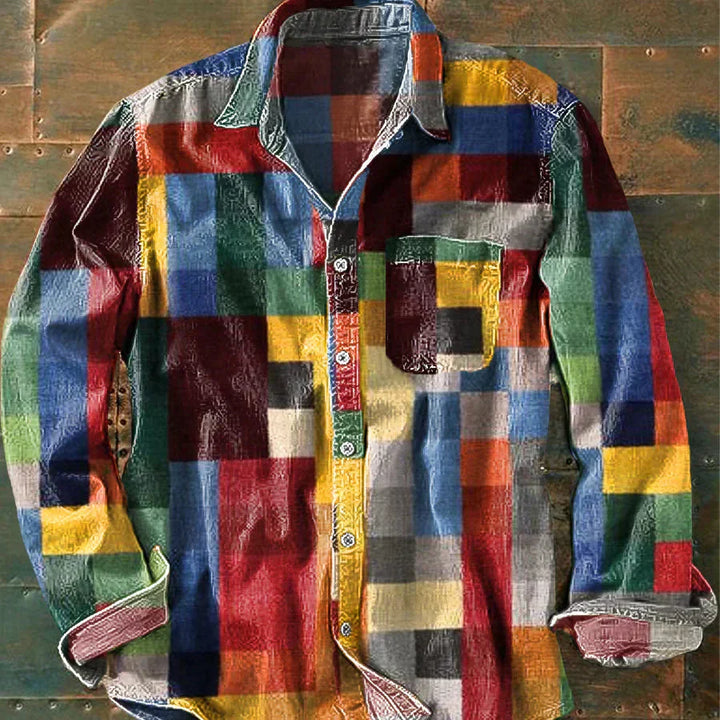 Camisa unisex de cuadros coloridos Spencer