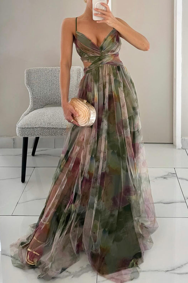 Eléna | Bata larga elegante con estampado floral