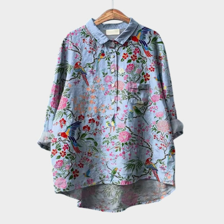 VIOLETTA | Blusa Estampada Oversize con Comodidad Absoluta para Días Soleados