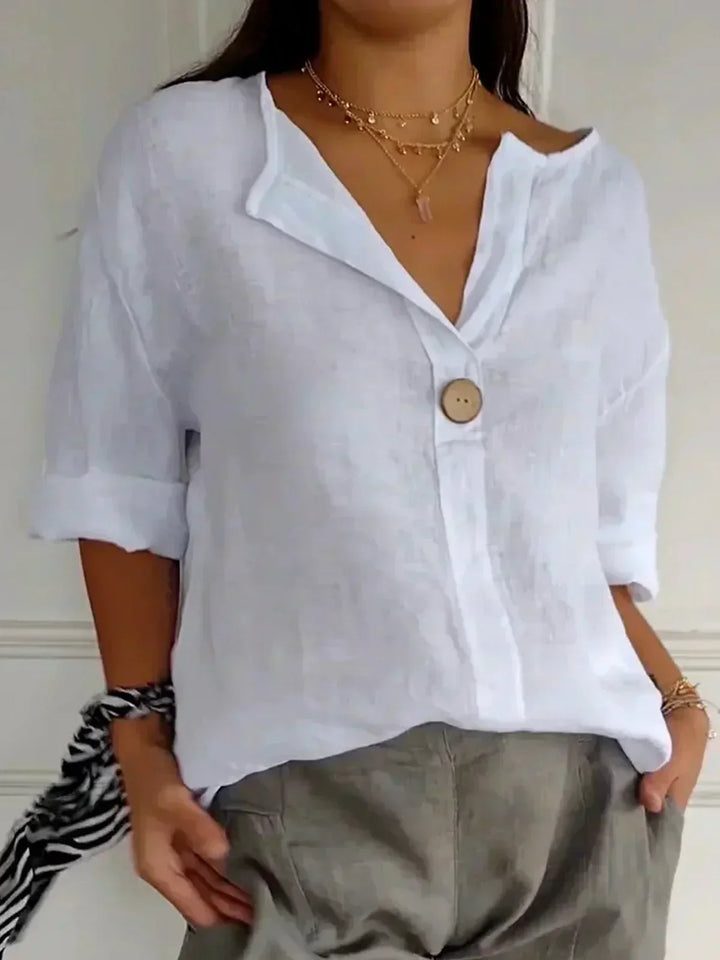 Aubri | Blusa Relajada con Escote en V