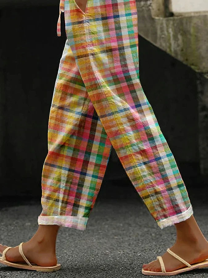 Michelle | Pantalones Cómodos a Cuadros
