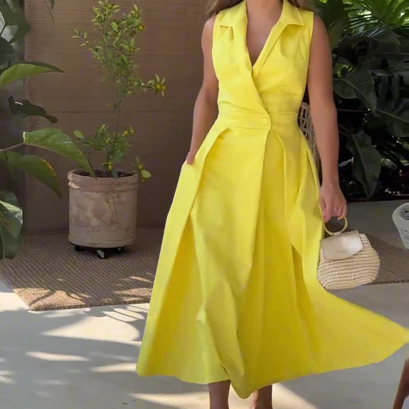 Amancia | Vestido midi con escote en V