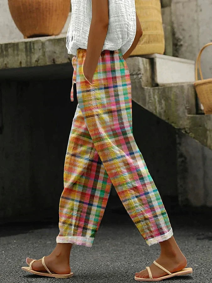 Michelle | Pantalones Cómodos a Cuadros