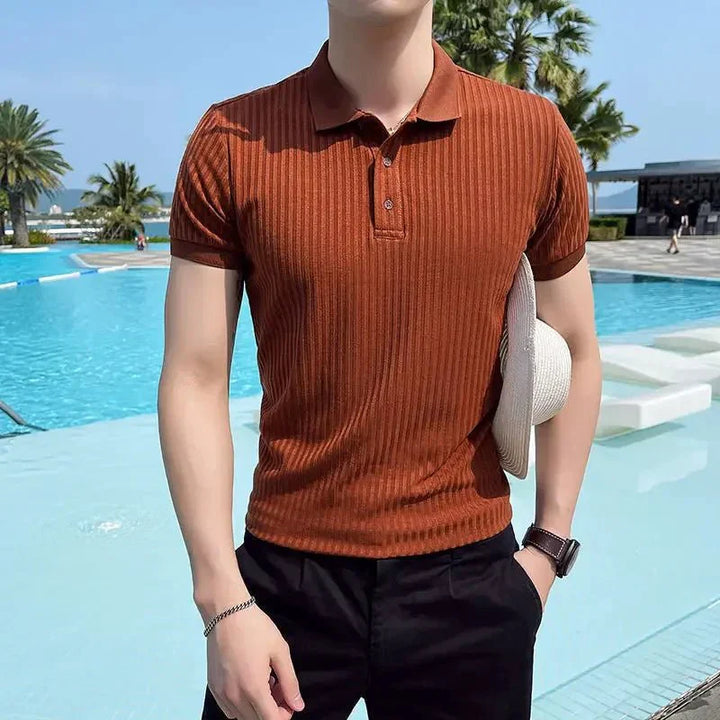 Kian™ | Camiseta polo de verano sin esfuerzo | diseño elástico que se adapta a todos los hombres | 6 hermosos colores | impulso de estilo y confianza | agotándose rápidamente