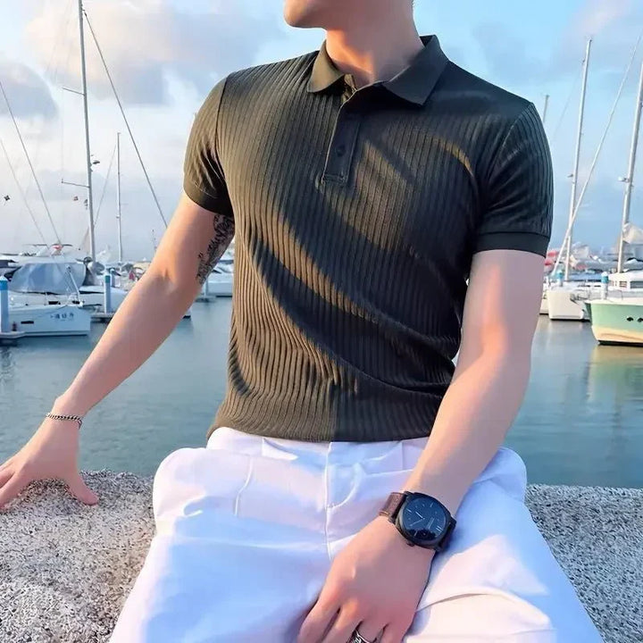 Kian™ | Camiseta polo de verano sin esfuerzo | diseño elástico que se adapta a todos los hombres | 6 hermosos colores | impulso de estilo y confianza | agotándose rápidamente