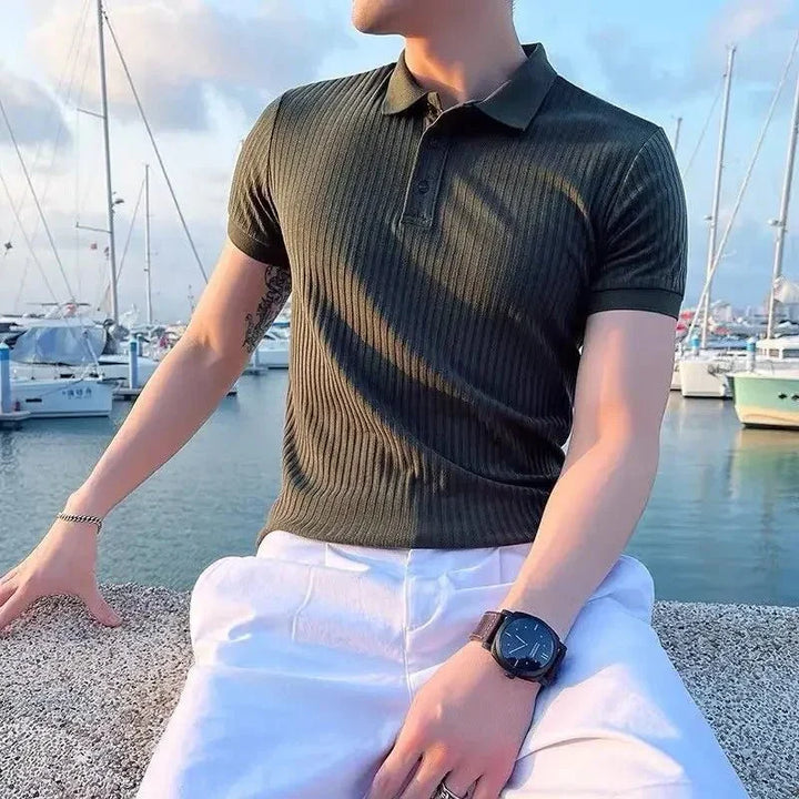 Kian™ | Camiseta polo de verano sin esfuerzo | diseño elástico que se adapta a todos los hombres | 6 hermosos colores | impulso de estilo y confianza | agotándose rápidamente