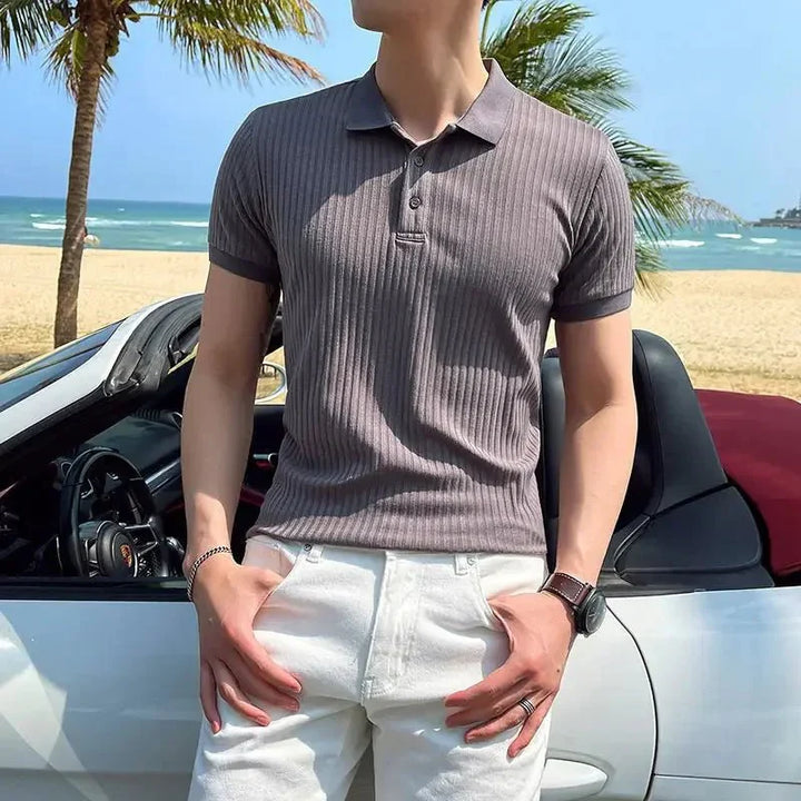 Kian™ | Camiseta polo de verano sin esfuerzo | diseño elástico que se adapta a todos los hombres | 6 hermosos colores | impulso de estilo y confianza | agotándose rápidamente
