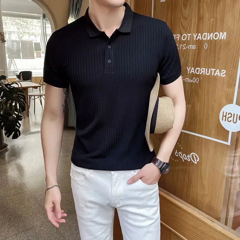 Kian™ | Camiseta polo de verano sin esfuerzo | diseño elástico que se adapta a todos los hombres | 6 hermosos colores | impulso de estilo y confianza | agotándose rápidamente