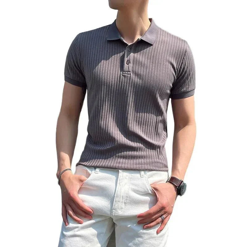 Kian™ | Camiseta polo de verano sin esfuerzo | diseño elástico que se adapta a todos los hombres | 6 hermosos colores | impulso de estilo y confianza | agotándose rápidamente