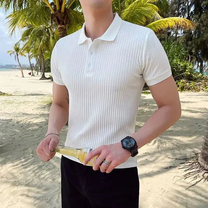 Kian™ | Camiseta polo de verano sin esfuerzo | diseño elástico que se adapta a todos los hombres | 6 hermosos colores | impulso de estilo y confianza | agotándose rápidamente