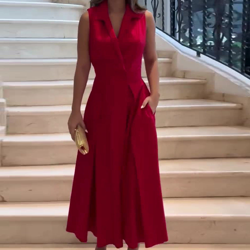 Amancia | Vestido midi con escote en V