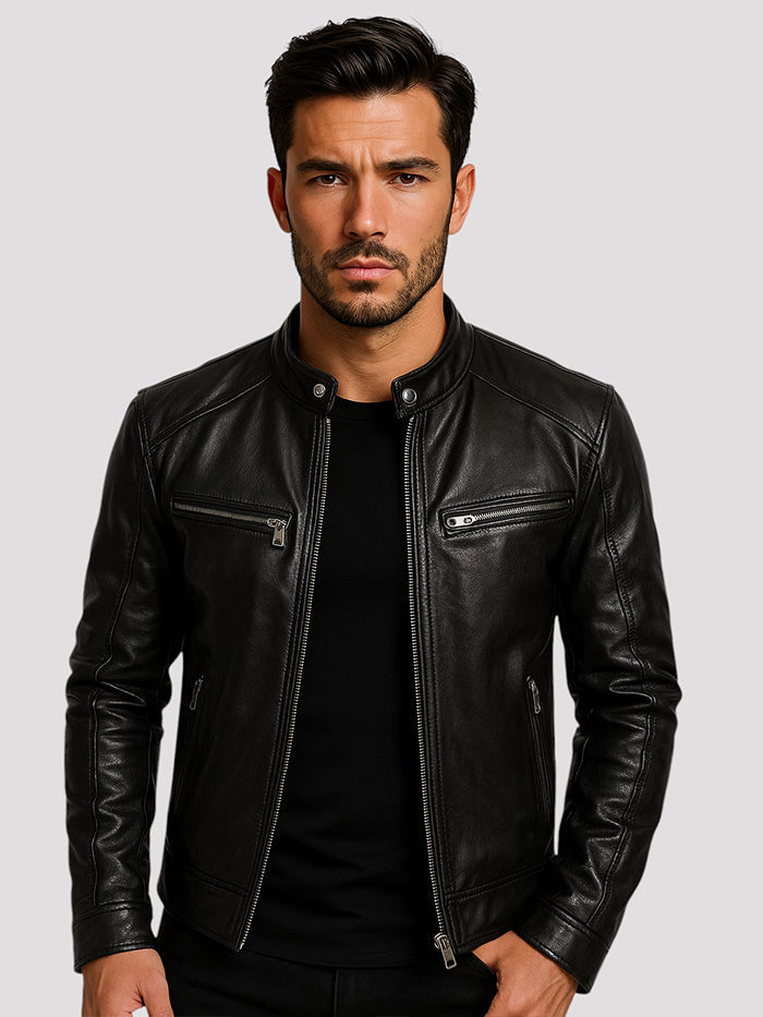 Diego | Chaqueta de cuero casual
