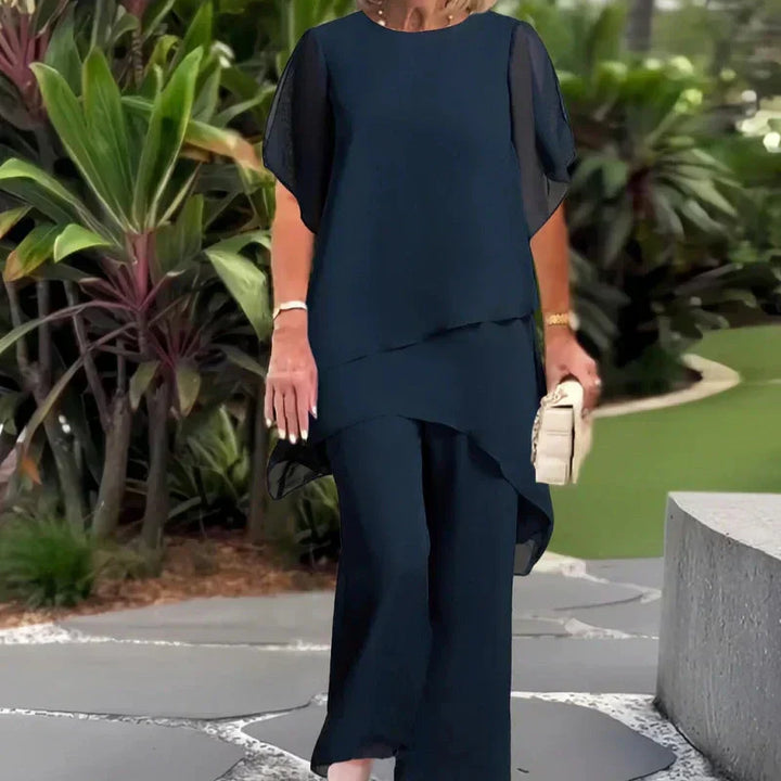 Herlene | Conjunto de top y pantalones irregulares elegantes