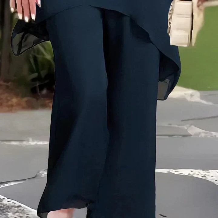 Herlene | Conjunto de top y pantalones irregulares elegantes