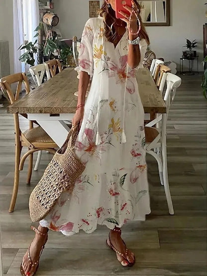 Julie | Vestido Bohemio de Verano con Escote en V