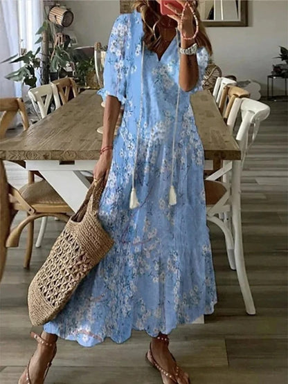 Julie | Vestido Bohemio de Verano con Escote en V
