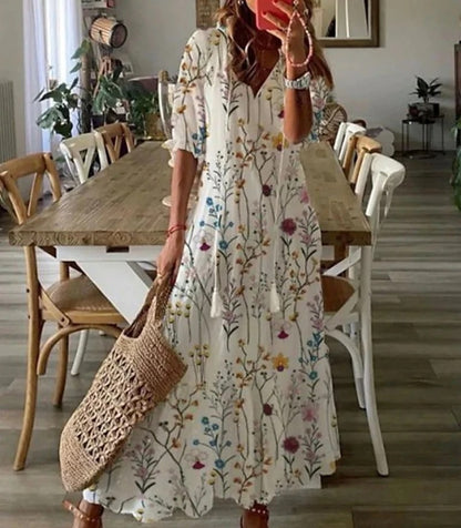 Julie | Vestido Bohemio de Verano con Escote en V